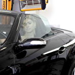 First pic of Tall blonde slut gets humped in a fancy car shop