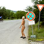 First pic of Who wouldn't pick up sexy nude blonde hitchhicker Pinky June? | Nextdoor Mania