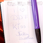 Fourth pic of Sex Previews - Nelly Sullivan busty secretary strips and masturbates with a big pen