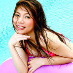Third pic of Creamy Asian Skin On Sweet Girl Stripping By The Pool