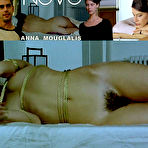 Third pic of Anna Mouglalis shows tits and hairy pussy in Novo