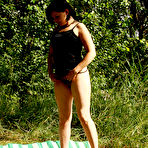 Fourth pic of Naked girl drinking beer at the nude beach
