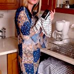 First pic of Blonde housewife in sexy lingerie and black stockings