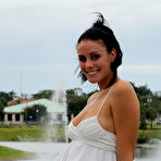First pic of First Time Videos Girls | Sultry Young Brunette Babe With No Panties Lifting Her Skirt in Public