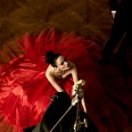Second pic of Eva Green in red dress at Campari Calendar