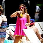 Second pic of Busty Danielle Lloyd sexy in bikini poolside