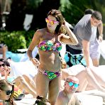 Fourth pic of Busty Danielle Lloyd sexy in bikini poolside