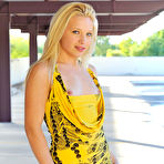Third pic of Alyssa Branch Amateur Blonde in Fishnet Stockings