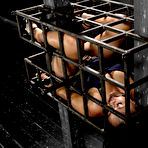 Fourth pic of SexPreviews - Annie Cruz is bound in metal cage and machine fucked to orgasm