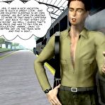 First pic of College boys first romance 3D gay comics: gay hentai xxx cartoons and male anime fantasy story about first time gay fuck experience of innocent couple of young twink and hunk boys in a train compartment or deep oral sucking and gay hand job of cum swapping 12 inch huge cock