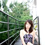 Fourth pic of Risa Misaki - Risa enjoys flashing her hairy pussy 