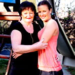 First pic of Horny old and young lesbians have fun at their vacation house