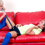 Second pic of Hot babe getting lezzed up by her trainster