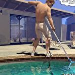 First pic of New pool boy 3D gay comics and fabulous gay anime fantasy story about young hunky guys hardcore incident in a pool side