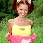First pic of TeenCoreClub - Young Redhead Cutie Riding Dick Outside