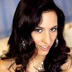 Second pic of Tia Cyrus Small Breasted Latina in Satin and Lace