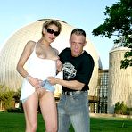 Fourth pic of Berlin Public Bangers - German Slut Flashing Near Naked Statue