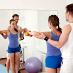 First pic of Amazing teenage cutie seduced by her nasty fitness coach
