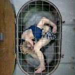 First pic of SexPreviews - Jeze Belle short skirt blonde is bound in dungeon her pussy toyed