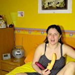 First pic of Hardcore Fatties - Brunette Plumper Doing A Dildo
