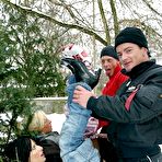 Third pic of Berlin Public Bangers - Winter Outdoor Groupsex Action