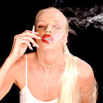 Fourth pic of Tall Goddes Smoking and Masturbating