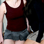 First pic of Her First Lesbian Sex - Lesbians having licking pussies and fucking pussies with a dildo for Her First Lesbian Sex