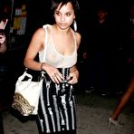 Third pic of Zoe Kravitz hard nipples under transparent shirt paparazzi shots