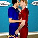 Second pic of The first alien contact: 3D gay comic story and hentai anime about gay sexual antics aboard a spaceship