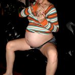 Second pic of Naughty Pregnant Kristi Shows Off Big Pregnant Belly & Tiny Tits & Shaved Juicy Pussy! 