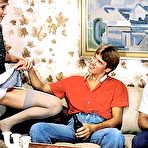 First pic of Retro porn ~ Seventies lady sucking two big cocks at once!!