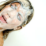 Third pic of Fucked up Facials - Horny hot babes taking a huge facial cumshot