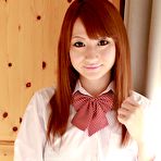 First pic of Reon Otowa posing her natural big tits in striped bikini
