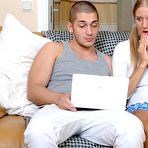 First pic of 18 Virgin Sex - Blonde Teen Dicked On Couch