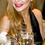 Second pic of Lindsay Lohan without bra under night dress