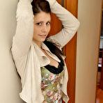 First pic of Cute teen Hailey shows off her tight round ass in a tiny thong