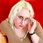 First pic of BBW Hunter - Blonde Fatty Drilled On Red Couch