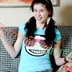 First pic of TeenCoreClub - Slim Brunette Teen Handling A Big Cock