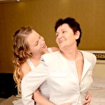 First pic of Old and young lesbian couple playing together