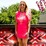 Fourth pic of Britney Spears sexy in short pink dress at X Factor auditions