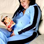 Fourth pic of Chubby Loving - Tied Boobs Fat Mature Teasing