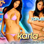 Fourth pic of Karla shows off her incredibly hot body in her see through black outfit