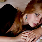 First pic of Beautiful teen cutie in sexy black stockings showing her tasty shaved pussy and ass on bed.