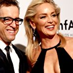 First pic of Sharon Stone at Milan fashion week