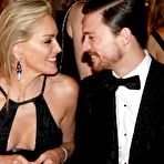 Fourth pic of Sharon Stone at Milan fashion week