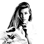 Second pic of Amber Heard sexy and topless b-&-w images