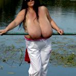 Fourth pic of Nature Breasts - Fatty Shows Huge Boobs Outside