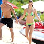 First pic of Nina Agdal sexy in bikini on a beach