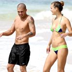 Fourth pic of Nina Agdal sexy in bikini on a beach