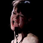 Fourth pic of SexPreviews - Hazel Hypnotic stockings babe is bound in dark dungeon and gagged